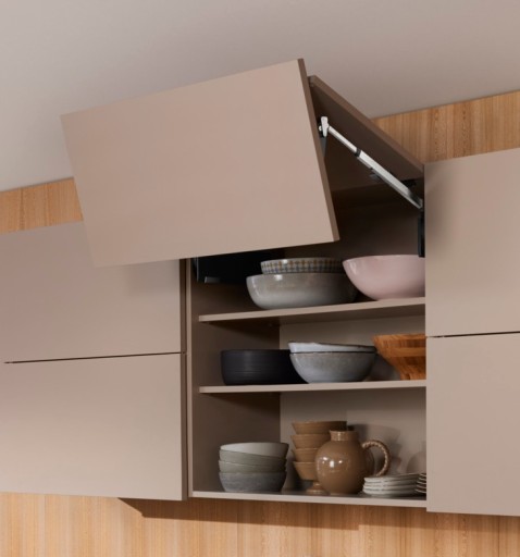 Комплект BLUM Aventos HF TOP светло-серый привод 22F2500 подъемник 22F3200