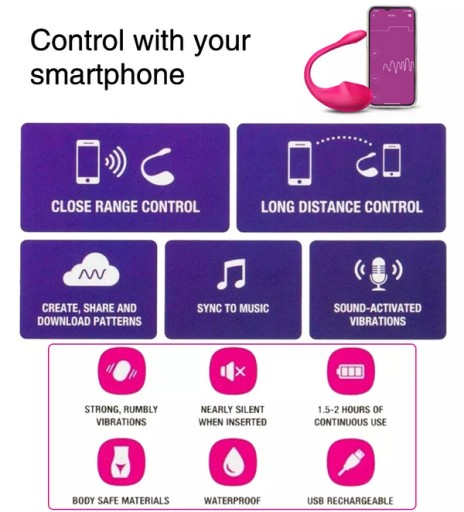 JAJECZKO WIBRUJĄCE STEROWANE SMARTPHONEM APLIKACJĘ