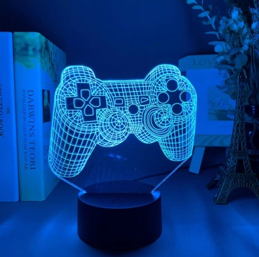 Настольная лампа Статуя Led Pad Контроллер PS Playstation Ваша надпись
