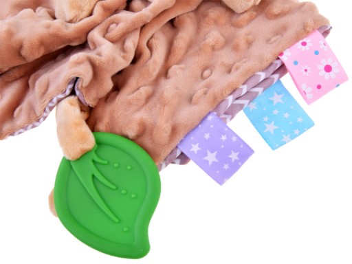 Салфетка RUBBLE Мягкий плюшевый мишка, успокаивающая, с биркой TEETHER