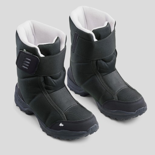 BUTY ZIMOWE CIEPŁE ŚNIEGOWCE DLA DZIECI CZARNE r30