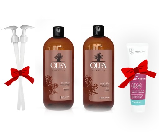 OLEA BAOBAB ШАМПУНЬ + МАСКА 2x1000мл, ПОМЫ + БЕСПЛАТНО