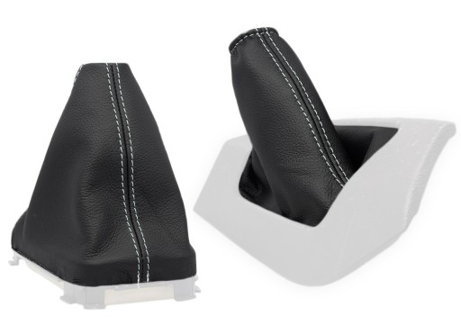 Volvo S60 2000-2004 Mieszko Set Black Leather White Threads