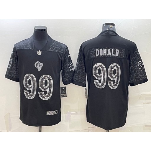 2023 Camiseta Hombre 2023NFL Los Angeles Rams Аарон Дональд Негро Лимитед
