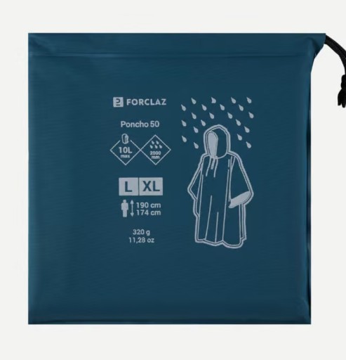 Водонепроницаемый пончо Forclaz MT50 UNIVERSAL L/XL