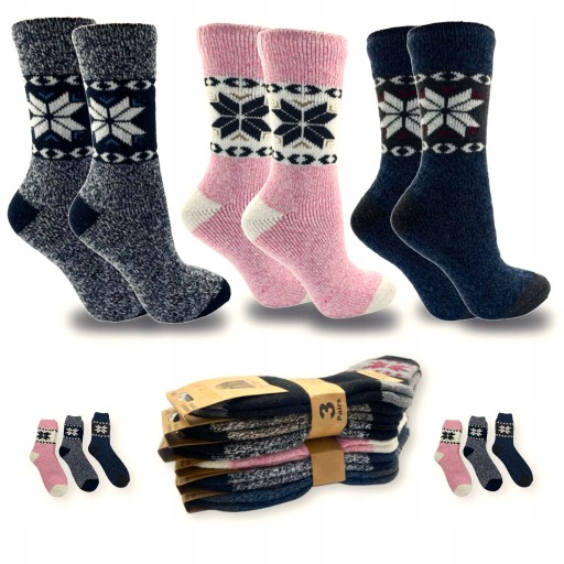 3 пары теплых шерстяных РОЖДЕСТВЕНСКИХ НОСОК Thermo ALPAKA SOCKS 39 - 41