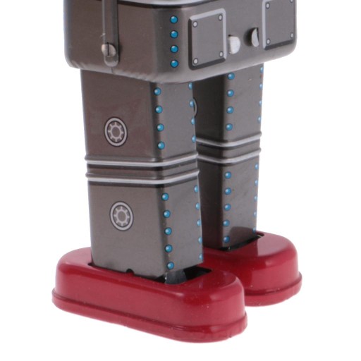 Klasyczna zabawka z cyny nakrecany robot z