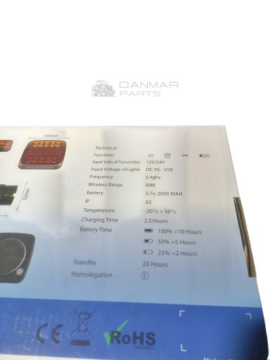 Zestaw lamp bezprzewodowych magnes LED 7-pin