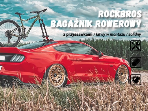 Велосипедное крепление ROCKBROS с присоской на красную крышу, для 2 велосипедов
