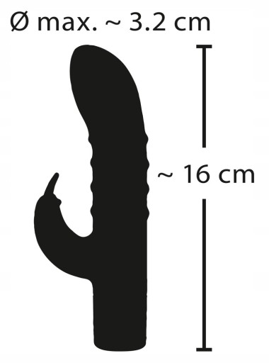 Wibrator ze stymulatorem łechtaczki 16cm
