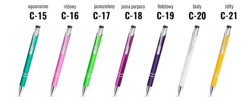 Ручки металлические COSMO 100 шт. двусторонняя гравировка