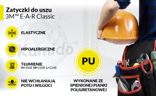 Беруши 3M Ear Classic со шнурком, 25 пар