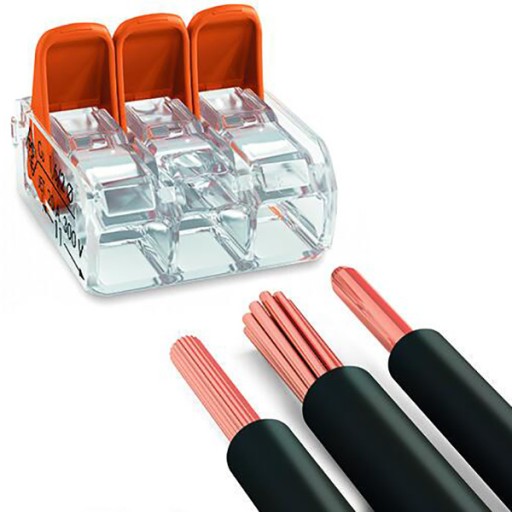 Quick Connector 3x0.14-4 мм² Wago 221-413