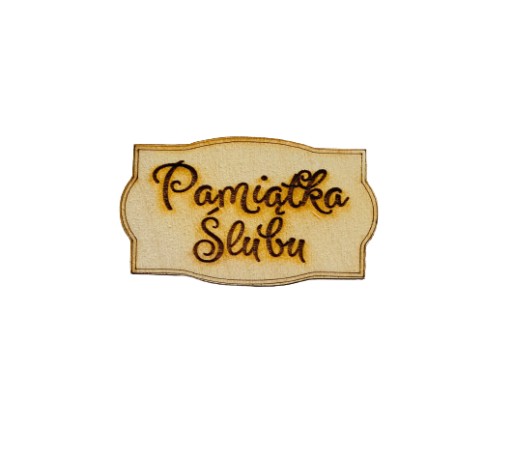 Tabliczka z napisem pamiątka ślubu grawer 7 cm w5
