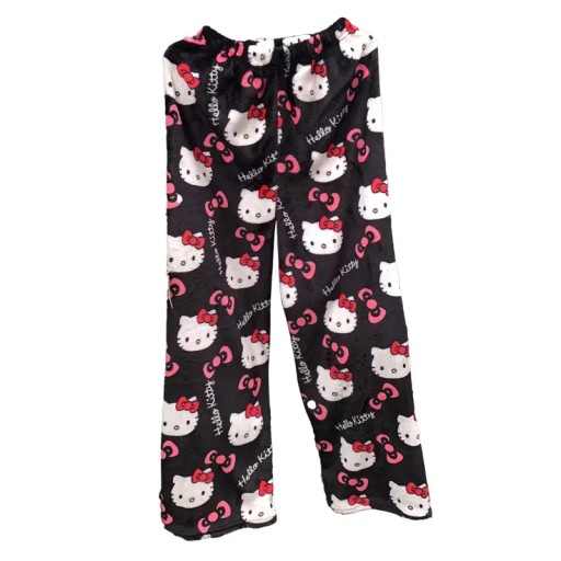 Хэллоуин Sanrio Hello Kitty Пижамные штаны Аниме Флис Двойная Z