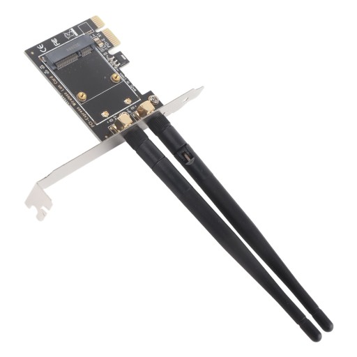 Переходник mini pci e на pci e с 2 антеннами для PCI Express половинного размера