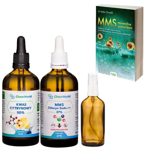MMS SET ХЛОРИТ ЛИМОННАЯ КИСЛОТА КНИГА РАСПЫЛИТЕЛЬ