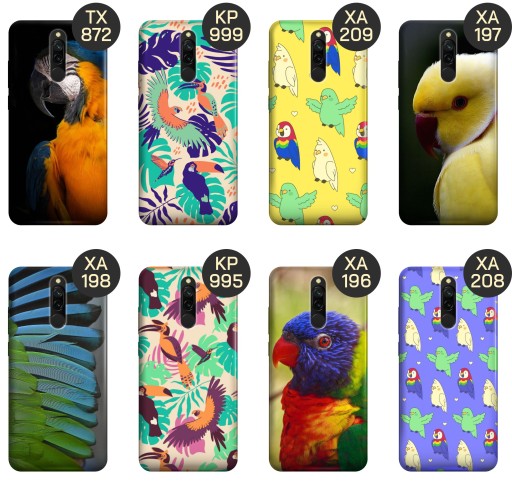 ETUI DO XIAOMI REDMI 8 WZORY PAPUGA PAPUŻKA TUKAN OBUDOWA POKROWIEC CASE