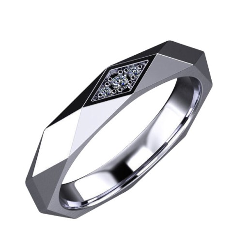 СЕРЕБРЯНОЕ ОБРУЧАЛЬНОЕ КОЛЬЦО СТАЛЬ 316L 17