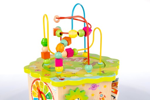 ДЕРЕВЯННЫЙ РАЗВИВАЮЩИЙ КУБ KINDERPLAY ДЛЯ ДЕТЕЙ СОРТЕР-ИГРА КИТАЙСКИЙ 8в1