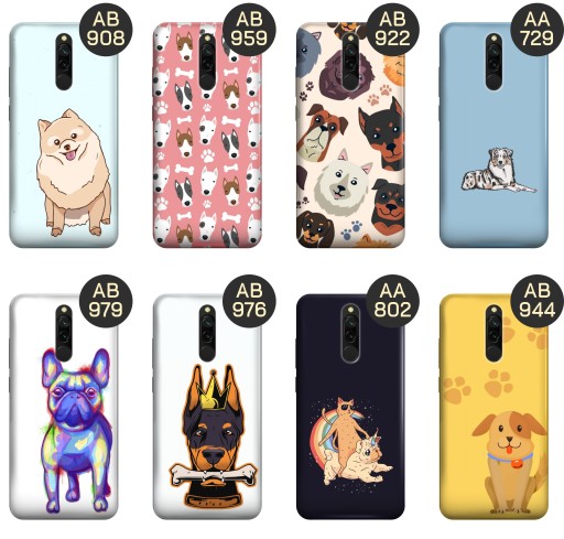 ETUI DO XIAOMI REDMI 8 WZORY PSY PIESKI PSIAKI OBUDOWA POKROWIEC CASE