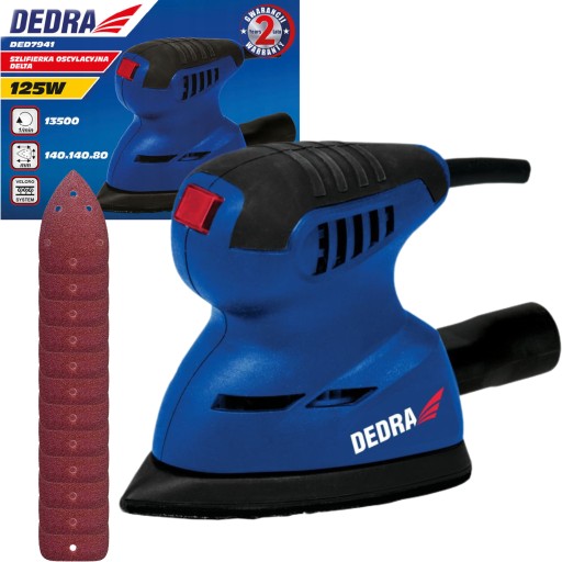 КАЧЕСТВЕННАЯ ШЛИФОВАЛЬНАЯ МАШИНА DEDRA DELTA 125 Вт DED7941