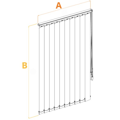 Vertical pionowe pasy 220x130cm na wymiar kolory