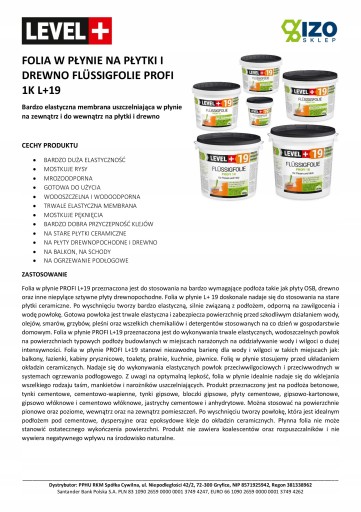 Folia w płynie 1,5kg Na Balkon Taras OSB Level+19