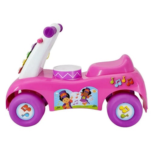 Fisher Price райд-он с тарелками розовый 505914