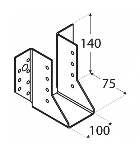 СОЕДИНИТЕЛЬ КРОНШТЕЙНА БАЛКИ WB30 ​​100x140 СЕРТИФИКАТ 10 ШТ.