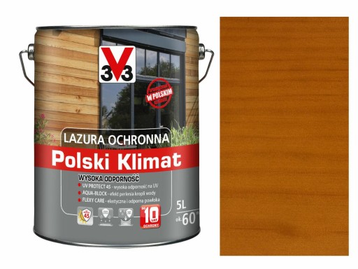 LAZURA V33 ПОЛЬСКИЙ КЛИМАТ 10 ЛЕТ СКАНДИНАВСКАЯ СОСНА 5л