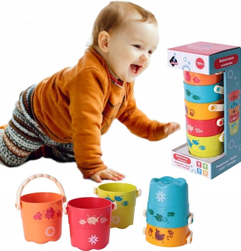 ИГРУШКИ ДЛЯ ВАННЫ ВАННЫ ВЕДРО КРУЖКИ БАШНЯ 12м+