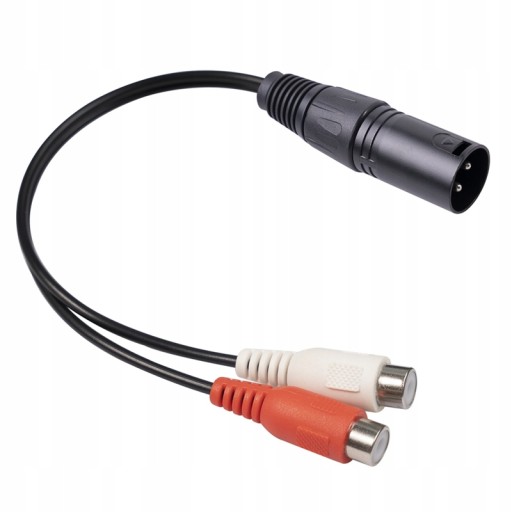 к разветвителю RCA Y 3-контактный XLR «папа» к 2RCA «мама»