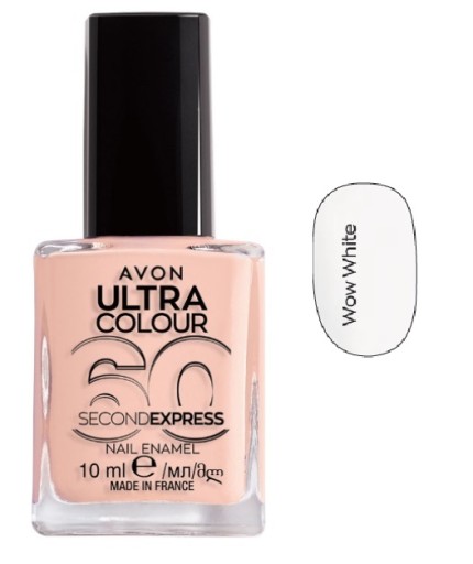 Лак для ногтей AVON ULTRA Color Second Express Быстросохнущий 60 WOW WHITE