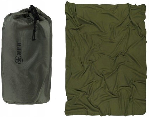 ВОЕННОЕ ФЛИСОВОЕ ОДЕЯЛО С ЧЕХЛОМ, СКРУЧИВАЕМОЕ MFH 200x150 см, флис, цвет OLIVE