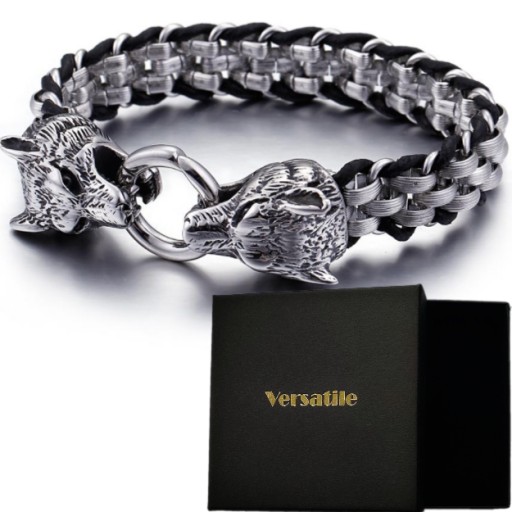 Красивый стальной браслет WOLF, Versatile Premium