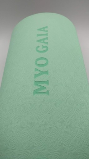 Профессиональный коврик для йоги гимнастический MYO GAIA 183 см x 61 см зеленый