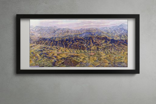 Карта польских лесов (охотничья карта) UNIKAT 50x40