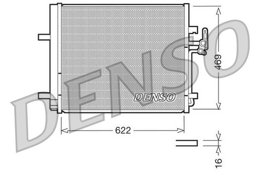 Радиатор кондиционера DENSO DCN10016 1405365