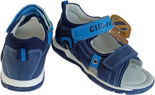 Skórzane sandały chłopięce Buty dziecięce sandałki na rzepy r.28 P7-176