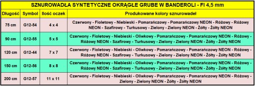 ELASTYCZNE Sznurówki POMARAŃCZOWE NEONOWE Sznurowadła 200 cm Okrągłe G12-57