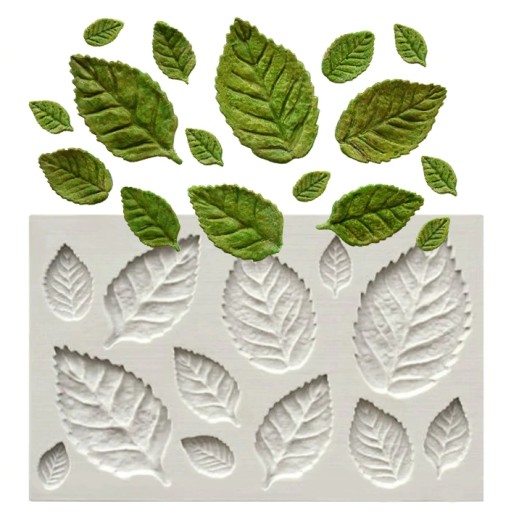 2 силиконовые формы ROSET LEAVES - Набор шоколадных отливок из смолы и мыла.