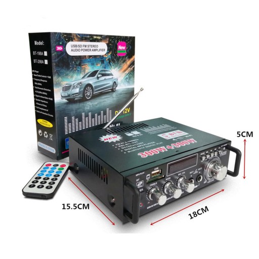 МИНИ-УСИЛИТЕЛЬ АУДИО BLUETOOTH РАДИО FM СТЕРЕО HIFI КАРАОКЕ USB-ДИНАМИК