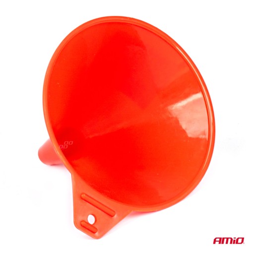 Lejek plastikowy uniwersalny mały do paliwa cieczy wody 14 cm AMIO-04041
