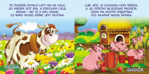 Книги для детей «Животные в деревне» в твердом переплете