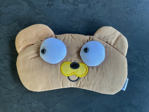 МАСКА ДЛЯ ВЕК ДЛЯ РАССЛАБЛЕНИЯ СНА мишка бежевый OLDMAN PLUSH