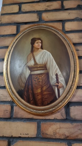 Овальная картина, барочная копия, ВОИН ЧУДЕС