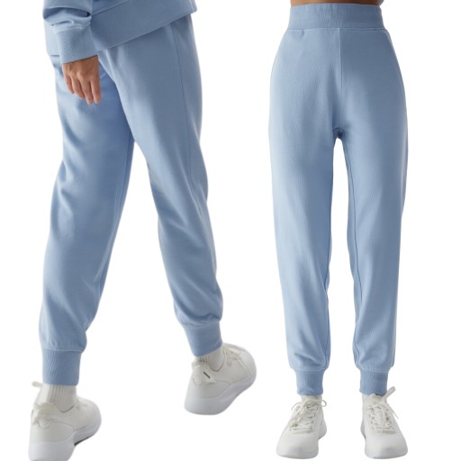 SPODNIE 4F DAMSKIE DRESOWE JOGGERY - NIEBIESKIE r. XS