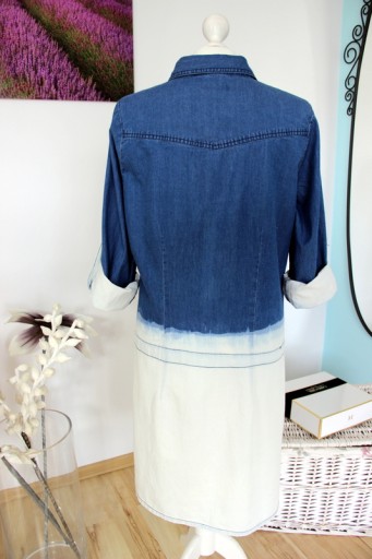 Anmol Długa tunika dwukolorowy jeans 40 42 44