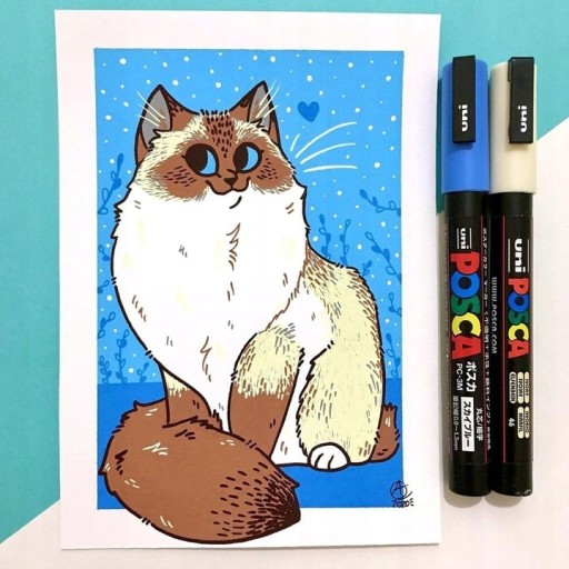 Маркер Posca PC-3M с краской для плакатов, набор из 8 шт.
